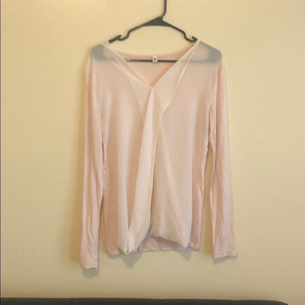 Pink Long Sleeve Blouse